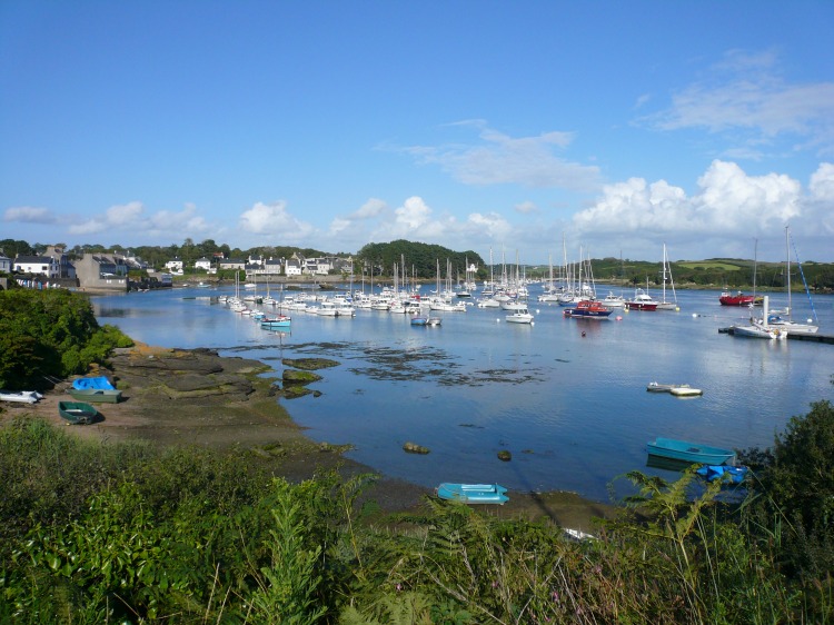 La partie Sud de la zone de mouillage de l'Aber Ildut