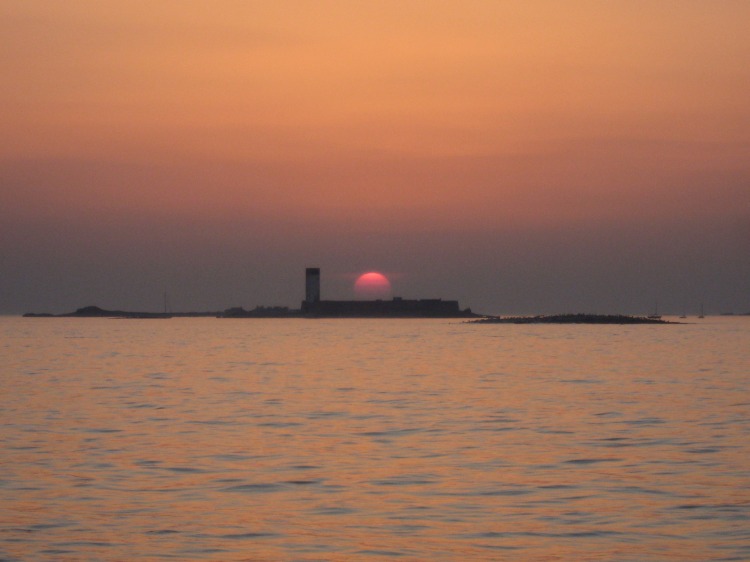 Coucher de soleil sur l'Ile Cigogne